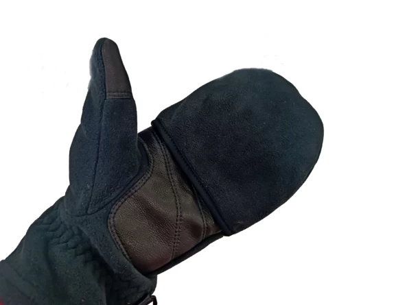 Перчатки-рукавицы флисовые (Windproof)(черный) фото 3