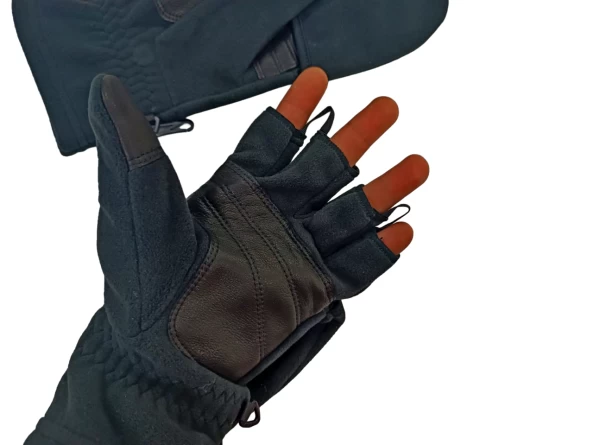 Перчатки-рукавицы флисовые (Windproof)(черный) фото 4