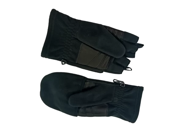 Перчатки-рукавицы флисовые (Windproof)(черный) фото 2