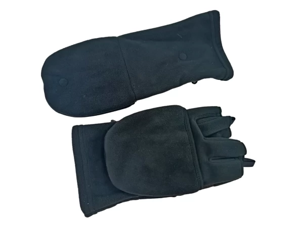 Перчатки-рукавицы флисовые (Windproof)(черный) фото 1