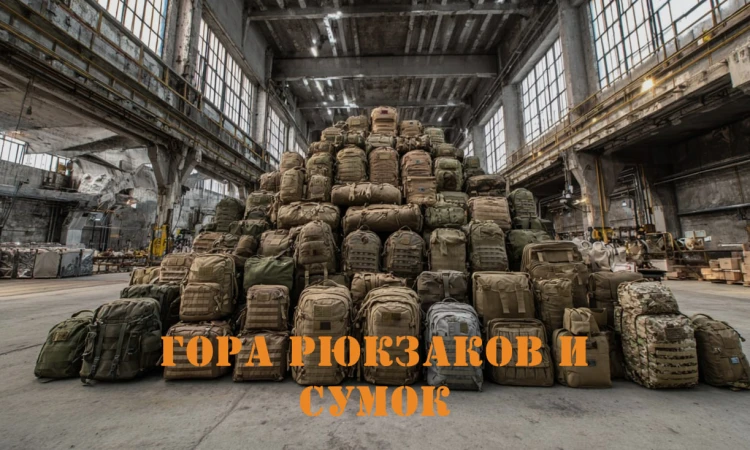 Гора рюкзаков и сумок