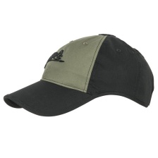 Бейсболка Helikon Logo Cap (Black/Olive Green)