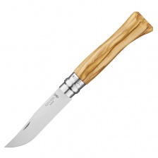 Нож Opinel №9 (нержавеющая сталь Sandvik 12C27, рукоять оливковое дерево)(коробка)