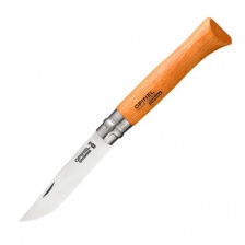 Нож Opinel №12 (углеродистая сталь ХС90, рукоять бук)(блистер)