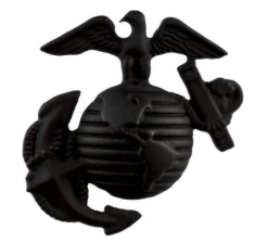 Эмблема USMC на головной убор (черный)