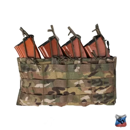 Модуль для 4-х магазинов АК (Модуль АКМ 4 molle без клапана) фото 5