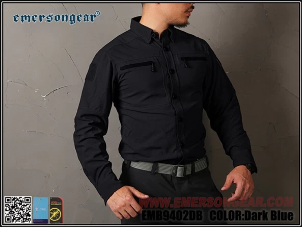 Рубашка EmersonGear Blue Label Defender Tac-Shirt (Dark Blue) фото 1
