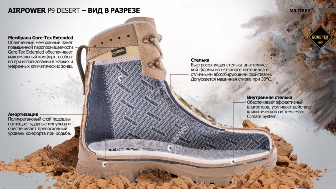 Ботинки Airpower P9 High GTX (Desert) фото 2
