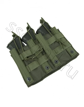 Подсумок для 3-х магазинов АК без клапана (АКМ 3 molle) фото 9