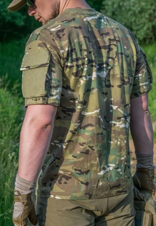 Футболка тактическая (с карманом)(мультикам) фото 2
