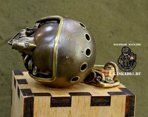 Брелок "Шлем летный ЗШ-7АП" (латунь) фото 6