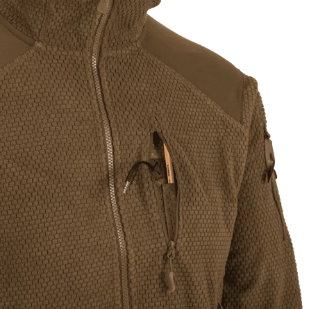 Куртка Helikon Alpha Hoodie Tactical Grid Fleece Jacket (Coyote) фото 4