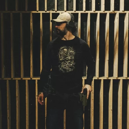 Футболка Helikon "Fight to the grave" T-shirt Long Sleeve (Black) фото 6