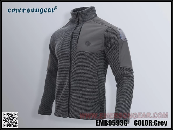 Куртка флисовая EmersonGear Blue Label "Muntjac" Fleece Jacket (Grey) фото 2