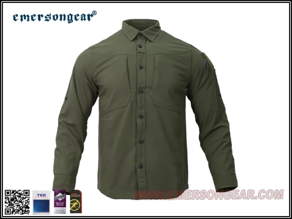 Рубашка EmersonGear Blue Label "Ventilation" Tactical Shirt (Ranger Green) фото 1