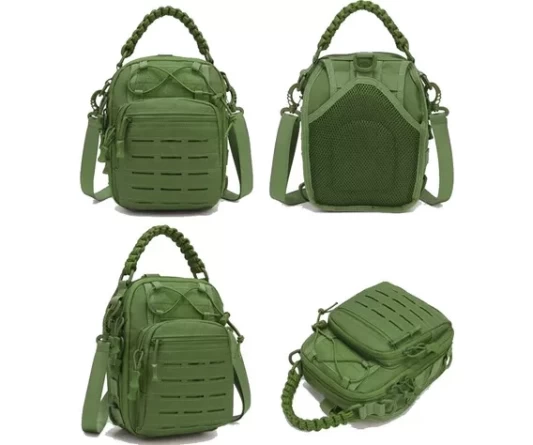 Сумка тактическая однолямочная (паракорд)(олива) фото 4
