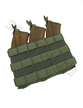 Подсумок для 3-х магазинов АК без клапана (АКМ 3 molle) фото 8
