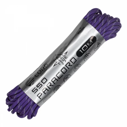 Паракорд CORD nylon светоотражающий (550)(purple) фото 1