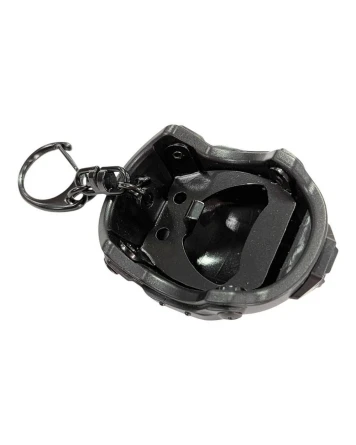 Брелок на ключи "Тактический шлем с открывалкой" (черный) фото 3