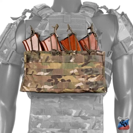 Модуль для 4-х магазинов АК (Модуль АКМ 4 molle без клапана) фото 4