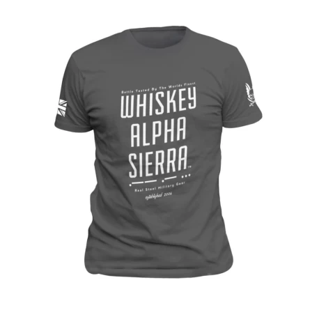 Футболка Warrior Assault Systems Whiskey Alpha Sierra T-shirt (Grey/White) фото 1