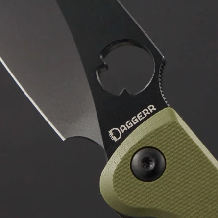 Нож складной Daggerr Sting XL Olive BW DLC (G10, D2) фото 5