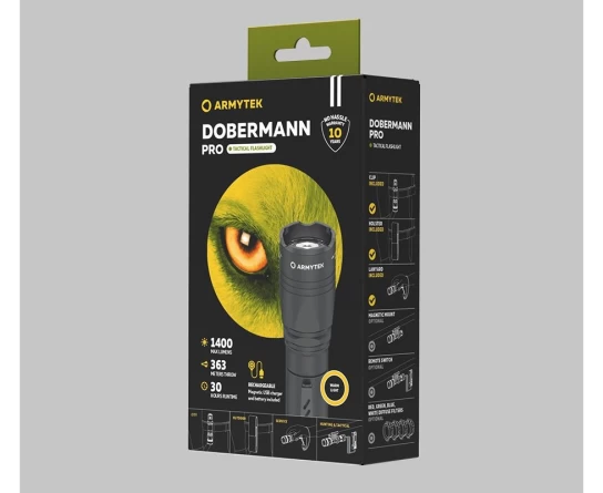 Фонарь Armytek Dobermann Pro Magnet USB теплый диод (XHP35 HI)(1400 люмен) фото 3