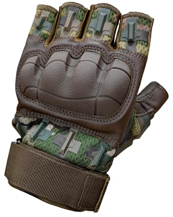 Перчатки беспалые усиленные (Мультикам) фото 1