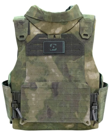 Жилет противоосколочный "Щит" с самосбросом+баллистическая защита (550 м/с)(1 размер)(ММ)(Дым) фото 1
