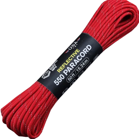 Паракорд светоотражающий Atwood Rope MFG (550)(Red) фото 1