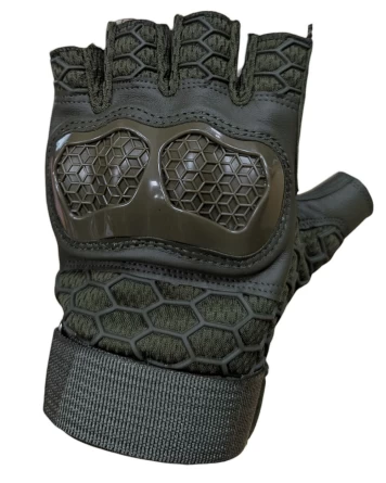 Перчаткие беспалые усиленные (олива) фото 1