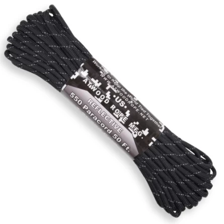 Паракорд светоотражающий Atwood Rope MFG (550)(Black) фото 1