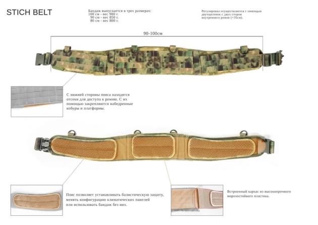 Бандаж тактический Stich Belt (80 см) molle (Multicam) фото 3