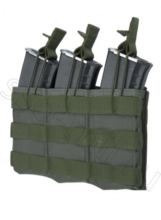 Подсумок для 3-х магазинов АК без клапана (АКМ 3 molle) фото 7