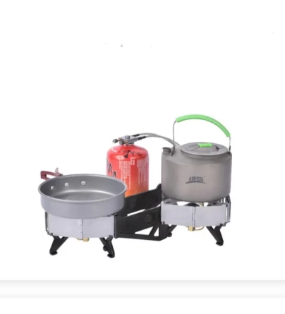 Портативная горелка газовая двойная фото 3