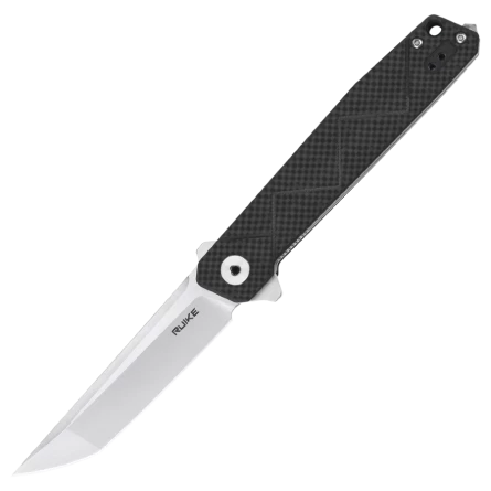 Нож складной Ruike P127-CB (сталь Sandvik 14C28N)(карбон) фото 1