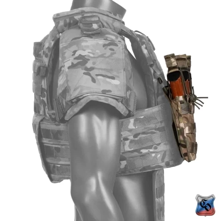 Модуль для 4-х магазинов АК (Модуль АКМ 4 molle без клапана) фото 6