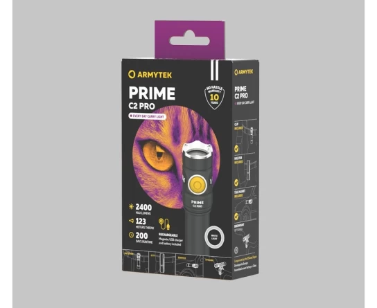 Фонарь Armytek Prime С2 Pro Magnet USB белый диод (TIR)(2400 люмен) фото 4