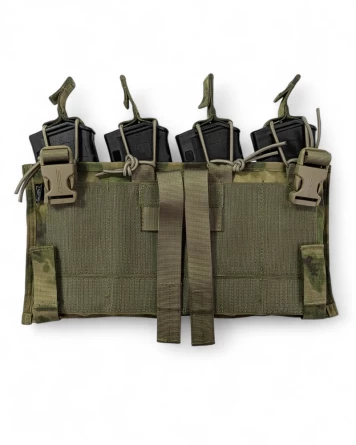 Модуль для 4-х магазинов АК (Модуль АКМ 4 molle без клапана) фото 2