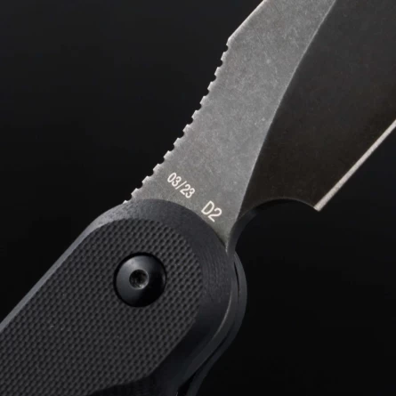 Нож складной Daggerr Parrot All Black 3.0 BW (G10, D2) фото 4