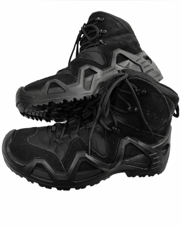 Тактические ботинки Lowa Mid реплика (черные) фото 1