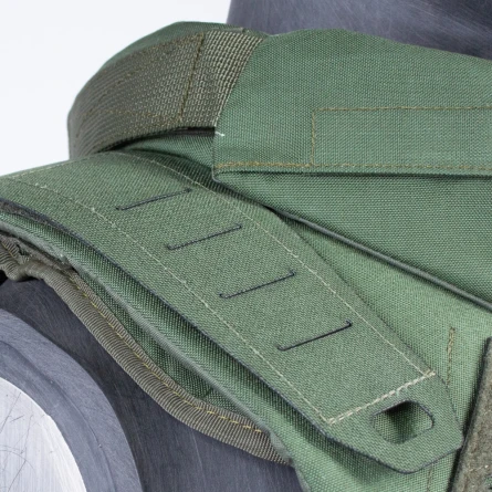 Жилет противоосколочный "Щит" с самосбросом+баллистическая защита (550 м/с)(1 размер)(ММ)(Дым) фото 4