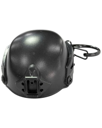 Брелок на ключи "Тактический шлем с открывалкой" (черный) фото 2