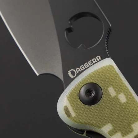 Нож складной Daggerr Sting XL Camo BW DLC (G10, D2) фото 5