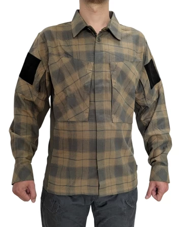 Рубашка тактическая Flannel Shirt (Кофейный) фото 1