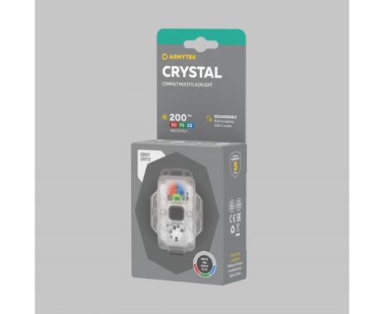 Фонарь многофункциональный Armytek Crystal USB-C (Grey)(200 люмен) фото 2