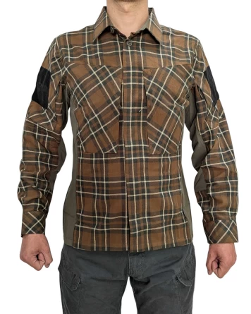 Рубашка тактическая Flannel Shirt (Коричневый) фото 1