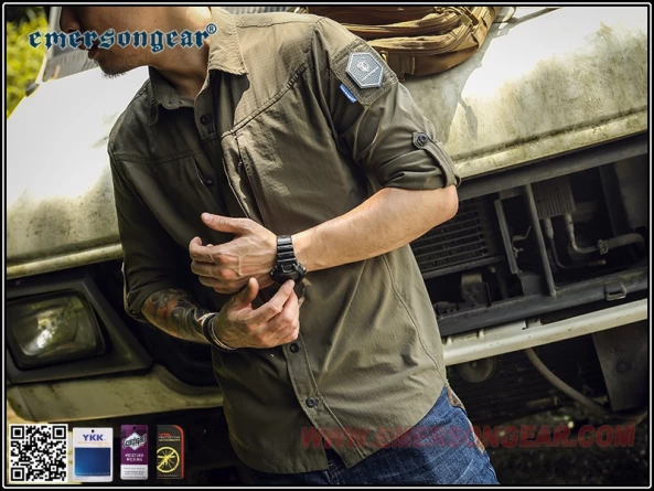 Рубашка EmersonGear Blue Label "Ventilation" Tactical Shirt (Ranger Green) фото 5