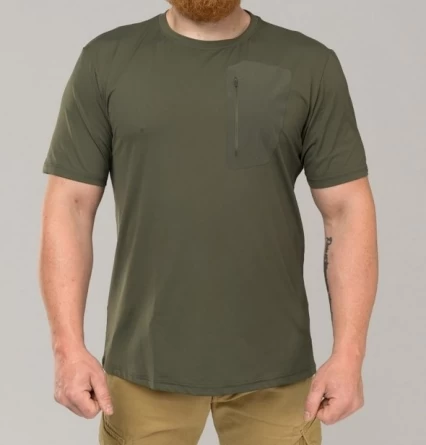 Футболка тактическая S.archon с карманом (Olive Green) фото 1
