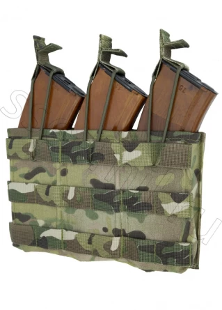 Подсумок для 3-х магазинов АК без клапана (АКМ 3 molle) фото 2